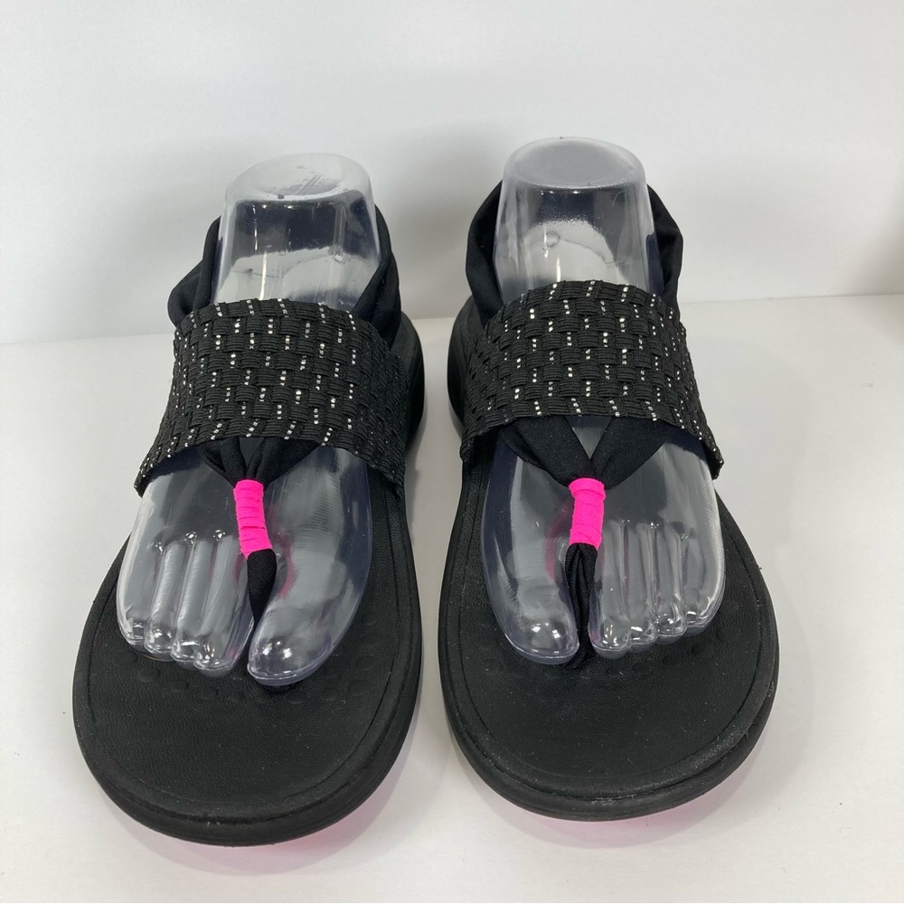 Vionic Serene Tia Pink Black Yoga Sling Back Sandals - Picture 8 of 16
